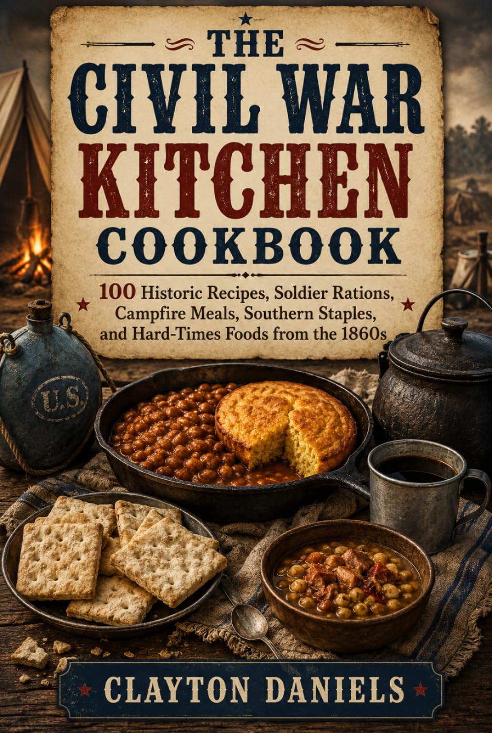 The Civil War Kitchen Cookbook: 100 Historic Recipes, Soldier Rations, Campfire Meals, Southern Staples, and Hard-Times Foods from the 1860s (Into the Past Cookbook Series)