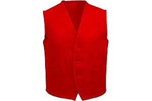 Comfortable and Durable Unisex Red Vest