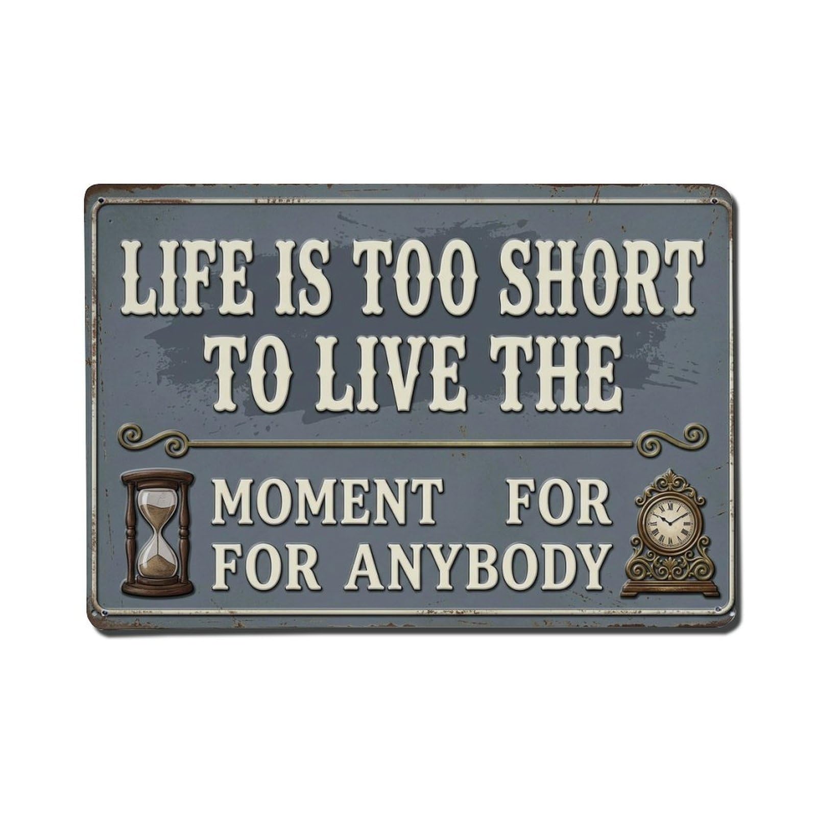 Life Too Short Basement Retro Motivational Slogans 1 Metal Tin Sign Plaque Wall Decor for Cafe, Club Bar, Office, Home Garden Metal Poster 8x12Inch