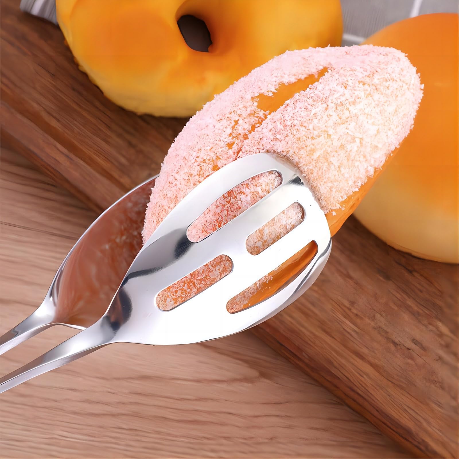 Juego de 2 pinzas para ensalada de acero inoxidable con asas de tijera, alicates de comida para fiesta/catering, cocina, pastelería, pan, sándwich, restauración, barbacoa/fruta