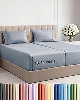 Vista 66 de Juego de sábanas Queen de bolsillo extra profundo, sábanas transpirables y refrescantes de 4 piezas, juego de sábanas de lujo de hotel, ultra suave