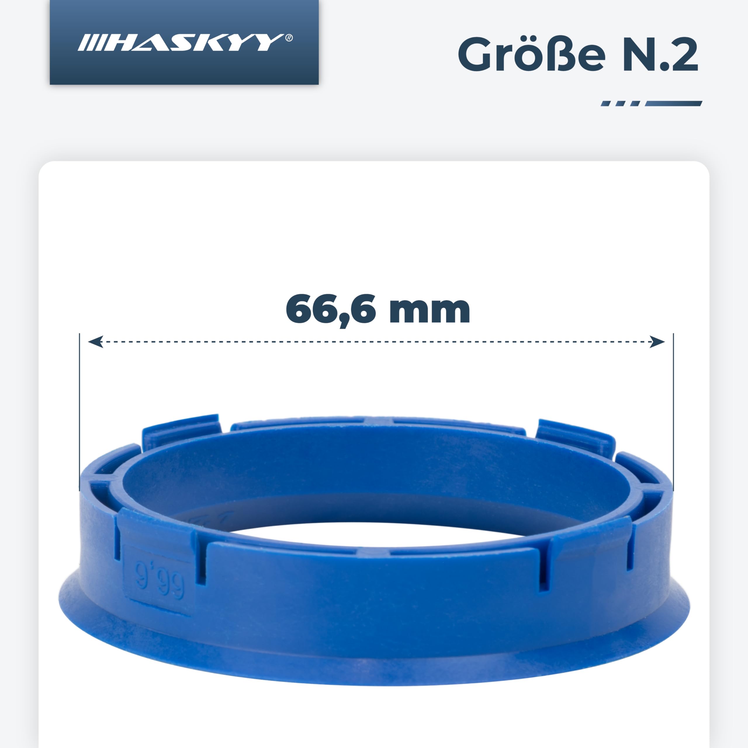 HASKYY 4 x pierścienie centrujące Ø66,6 do Ø57,1 I kompatybilne z Seat, VW, Skoda, Mercedes, BMW, Chrysler, Borbet, DBV, Proline Wheels, Keskin, MAM wraz z torbą na śruby koła