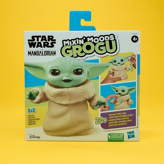 Foto 2 de 8 de Star Wars, Mixin' Moods Grogu, Más de 20 Expresiones Personalizables, Juguete Grogu de 12,5 cm