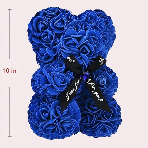 Miniatura 3 de Lgv Oso de rosas de flores, regalo romántico para el día de la madre de San Valentín, Navidad, cumpleaños, novia, madre, esposa, con diamantes
