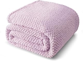 Whale Flotilla Manta Polar para Sofa Cama, Manta de Franela Suave y Cálida, 220 x 240 cm, Lila