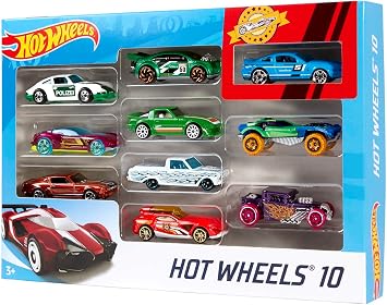 Ultimate Hot Wheels Crashing Action with the Criss Cross Crash Track Set! & Set Of 10 1:64 Scale Toy Trucks And Cars For Kids And Collectors (Styles May Vary)