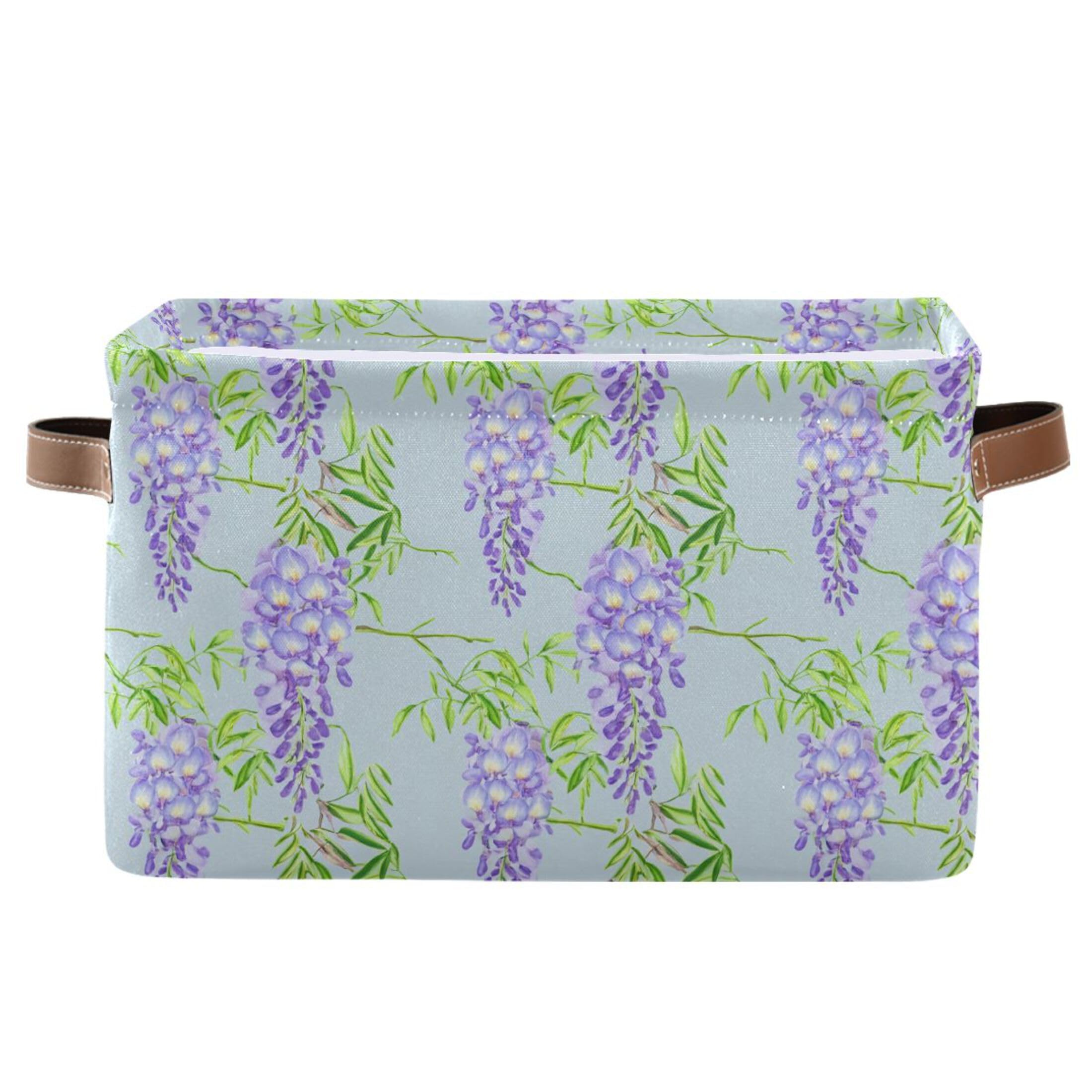 Panier pour jouets glycine violette grand cube pliable idéal pour ranger le salon