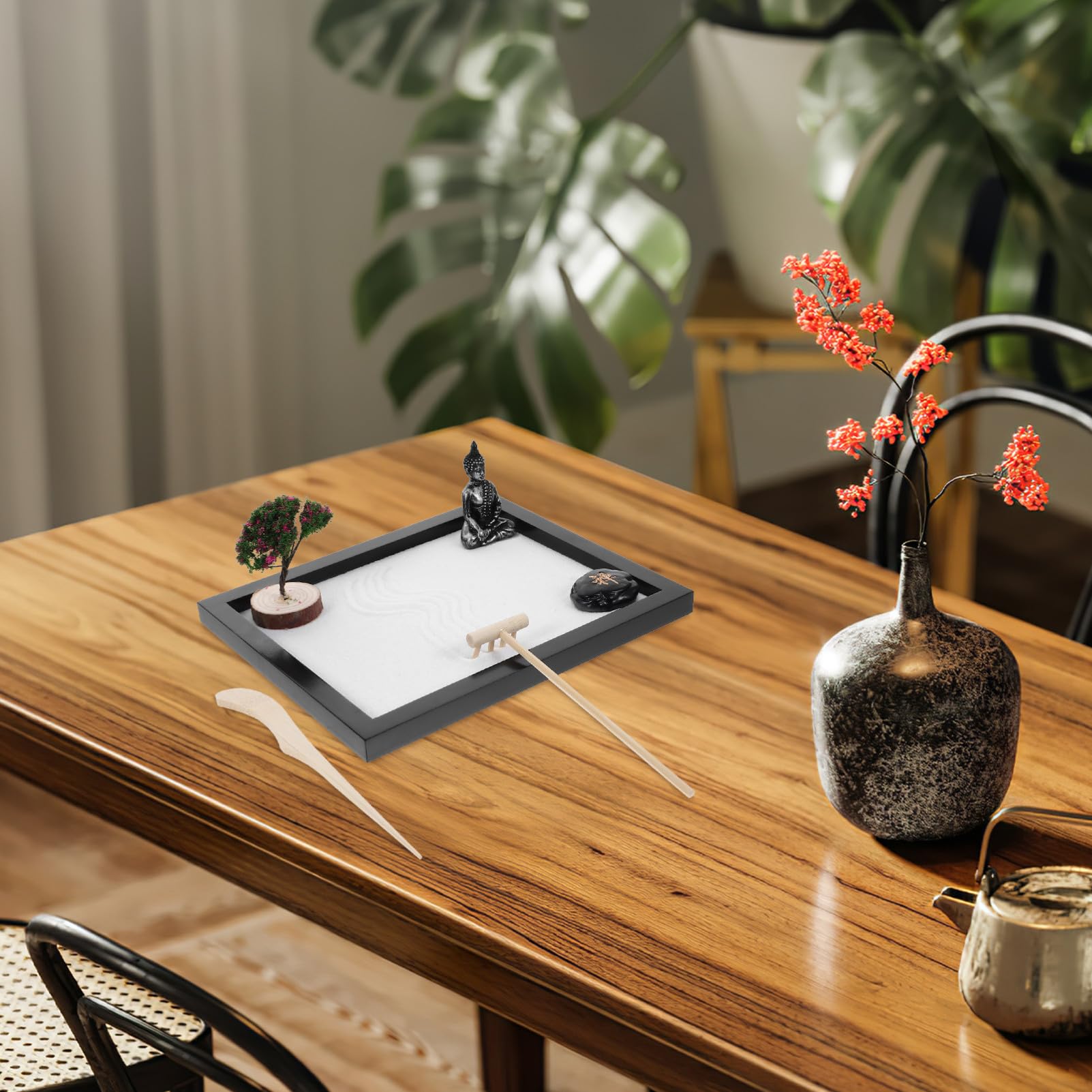 Ornement de Bac à Sable de Bureau Zen en Panneau de Densité