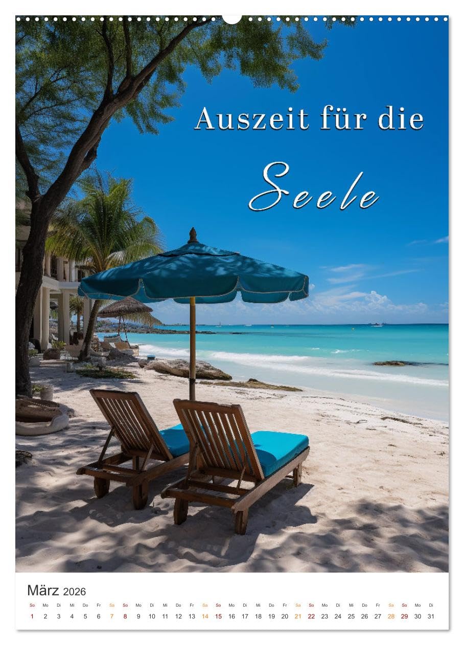 Meine Auszeit für die Seele (hochwertiger Premium Wandkalender 2026 DIN A2 hoch), Kunstdruck in Hochglanz: Auszeit für die Seele ist eine Gelegenheit, ... sich selbst zu nehmen. (CALVENDO Gesundheit)