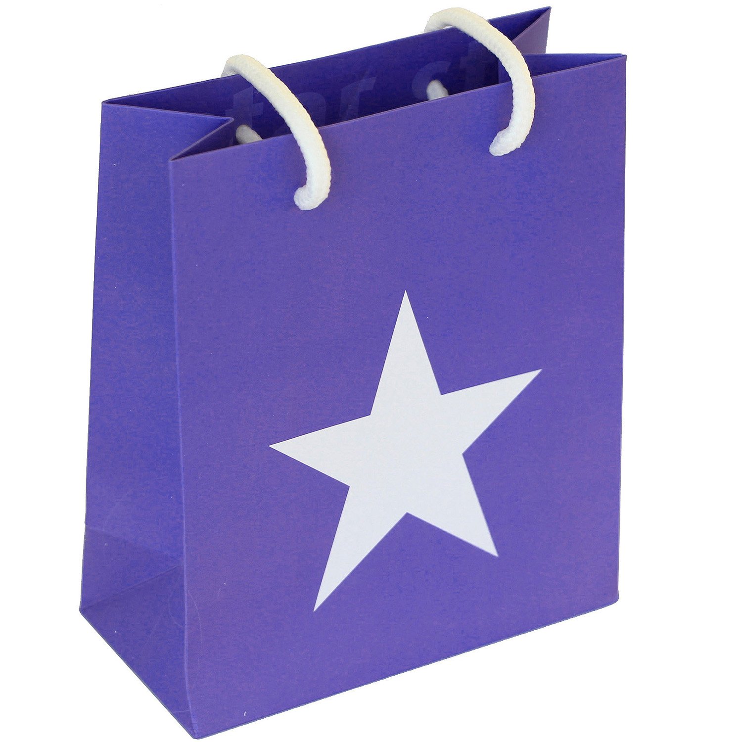 immi 5 Geschenktüten, Alternative für Geschenkpapier (Lila/Stern)