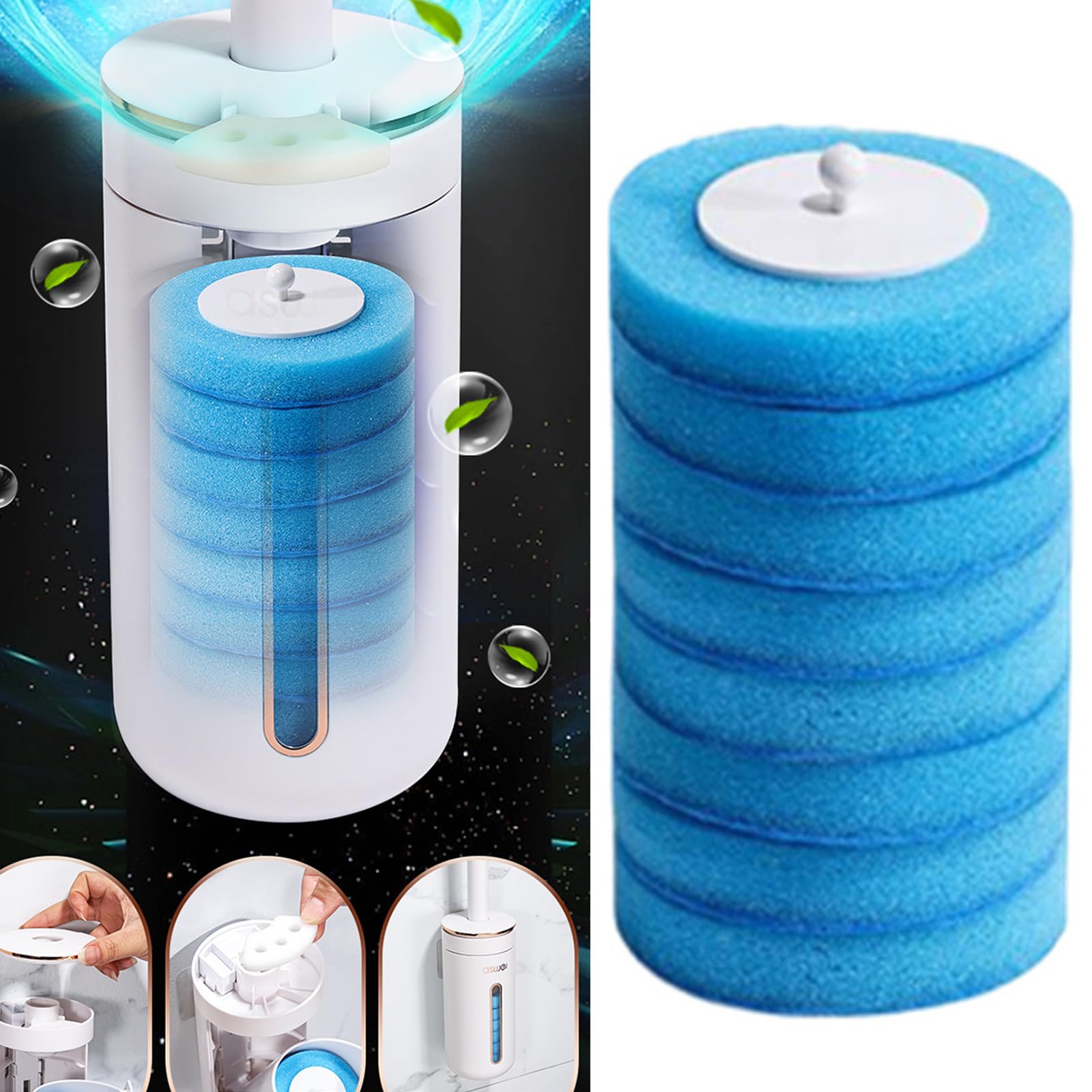 Amazon｜流せるトイレブラシヘッド 香り付きスポンジ付き 多目的 