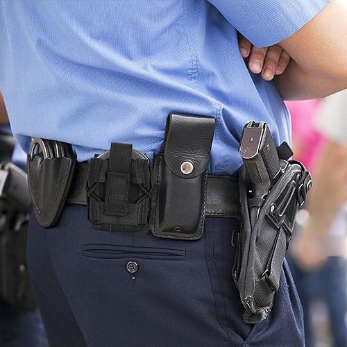 Miniatura 5 de Funda para esposas, funda para esposas con parte superior abierta, bolsa de brazalete de aplicación de la ley para cinturón de serviciochaleco