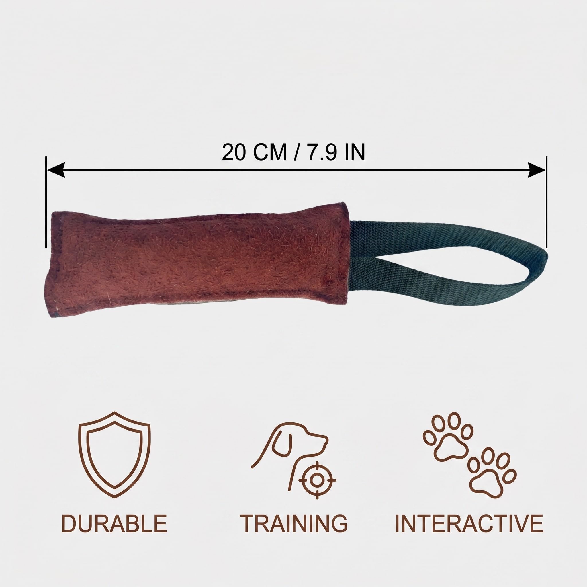 Agility Bite Tug per Cane, 1 pezzi, Divertimento per Cani, Tiro alla fune per cani, Bastone interattivo da masticare per addestramento cani
