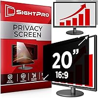 Vista 16 de Filtro de pantalla de privacidad de computadora de 22 pulgadas 16:10 para monitor, protector de privacidad y protector antirreflejos