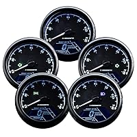 Vista 2 de 0011 Medidor Digital de Motocicleta Velocímetro/Tacómetro/Odómetro MPH KM/H Universal con Pantalla de Luz Indicadora Multifunción Negra