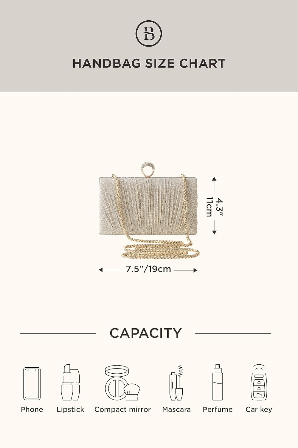 BABEYOND Clutch Purses for Women - Evening Bag Glitter Pleated Clutch for Bride Party Prom Wedding - Image 7