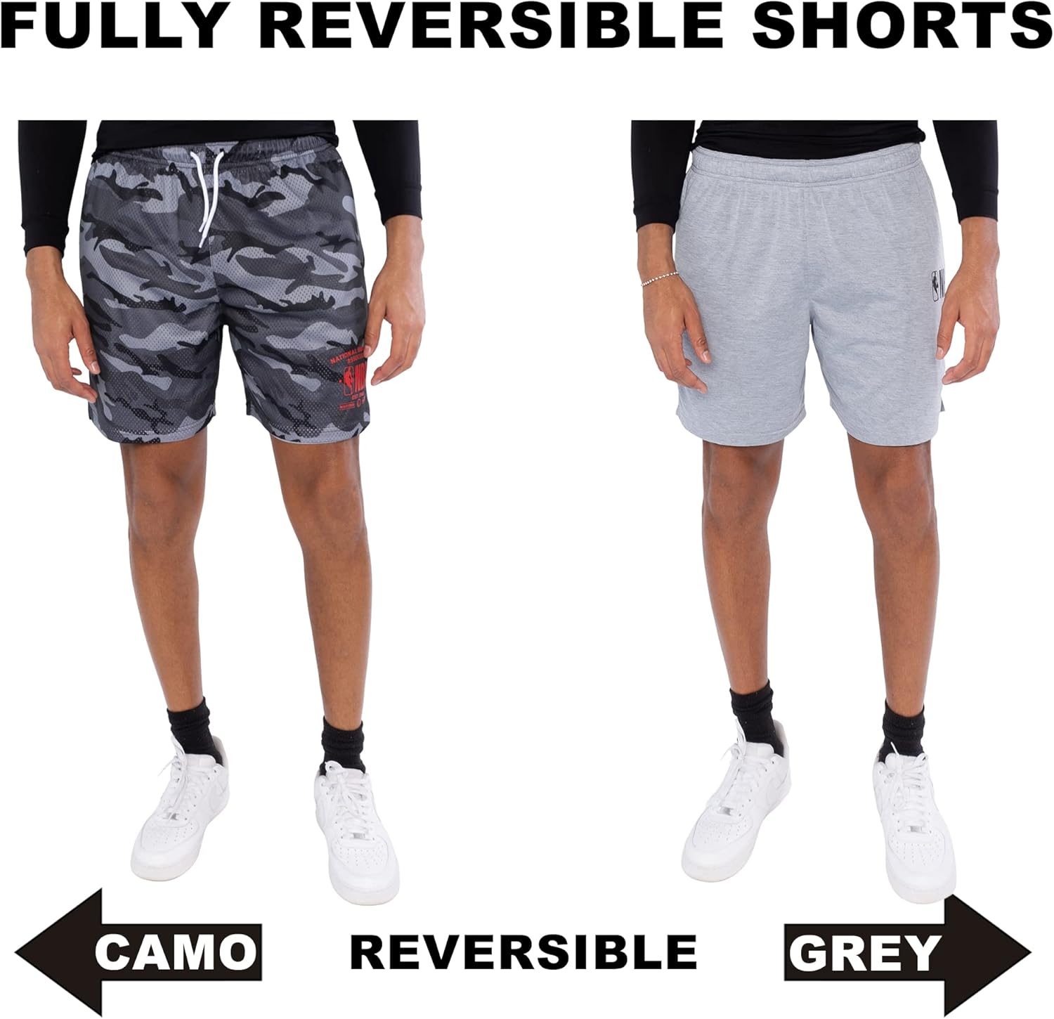 Ultra Game NBA Men's Active Locker Room Short, Black Camo, XX-Large - Image 2