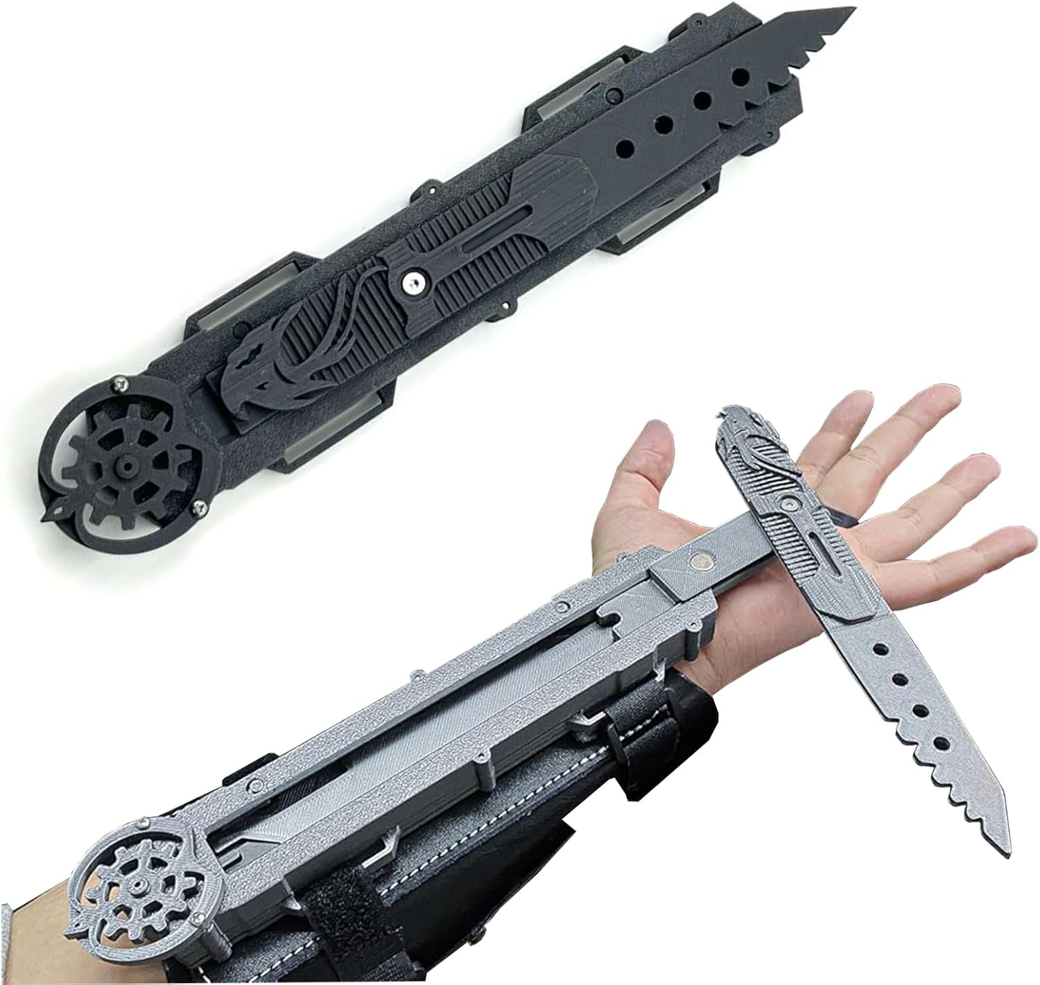 Plastic Hidden Blade Cosplay Weapons Props 1:1 Sleeves Sword， Cane Sword Hidden Weapons 3D Printing Connor Hidden Blade