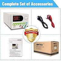 Vista 8 de MATRIX Fuente de alimentación de CC variable, fuente de alimentación de banco ajustable de 32 V 6 A, pantalla de 4 dígitos, 5