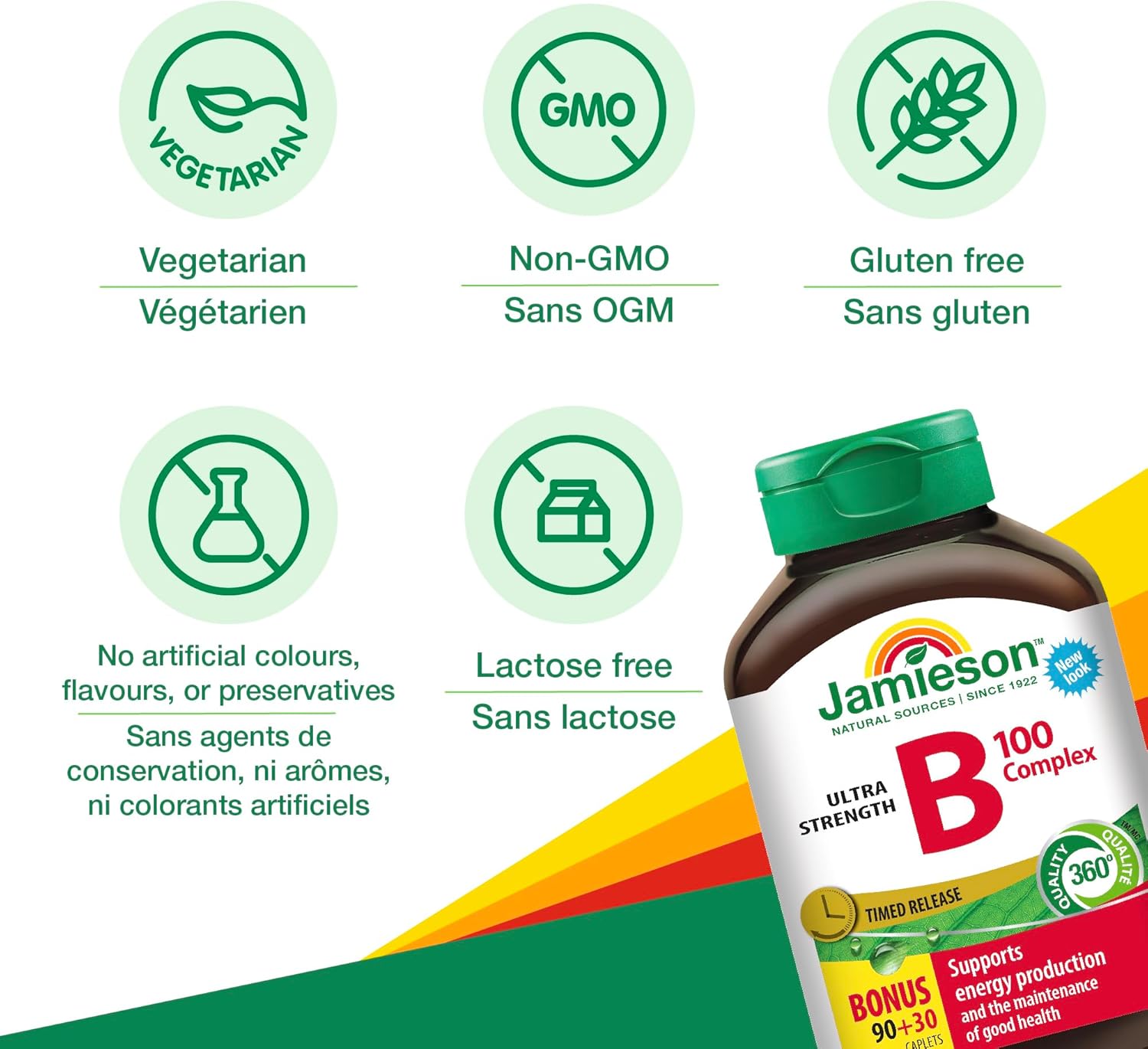 Jamieson B Complex 100mg Time Released Bonus 120 Count …