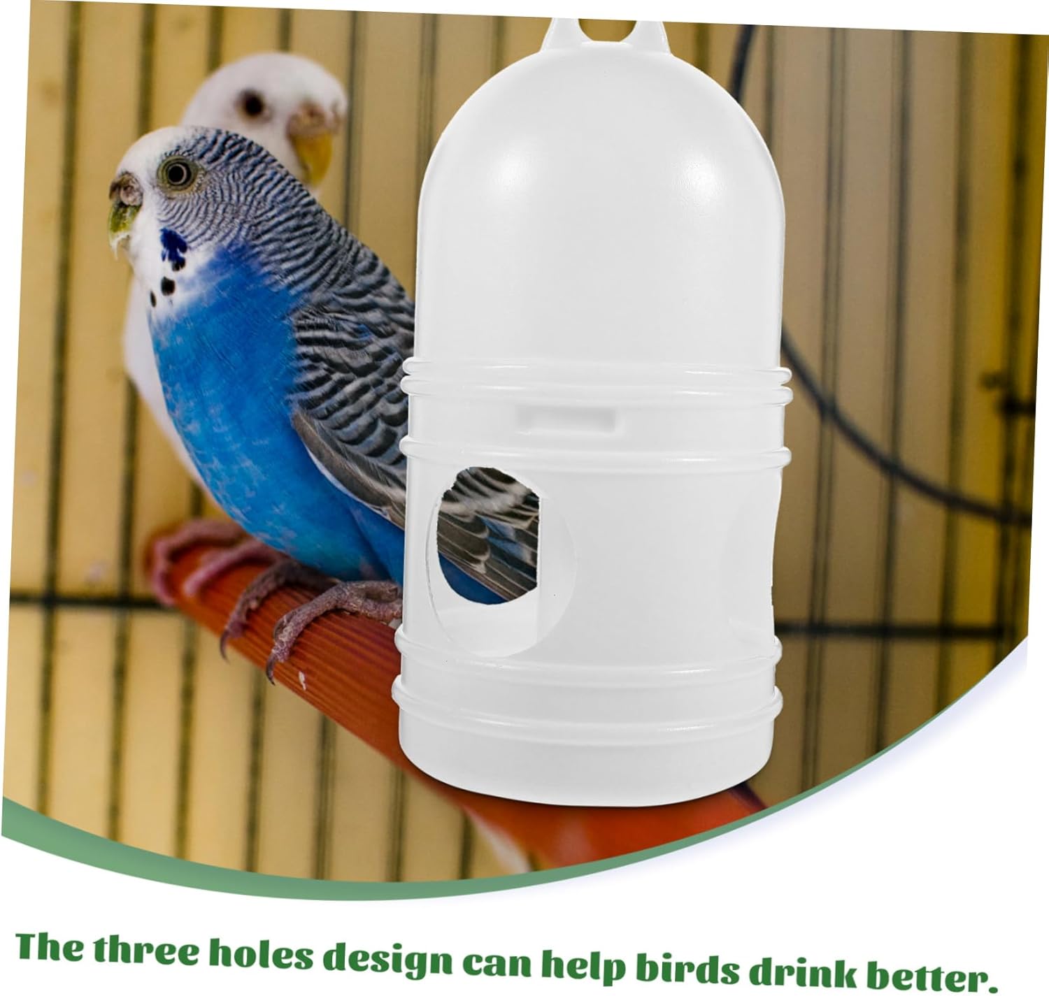 Generic Pigeon Water Dispenser Birds Waterer 2 Pack Plastic Bird Feeding Supply 9.44X4.72X4.72 Inch Clean Odorless Water Feeder for Indoor Outdoor Bird Cages