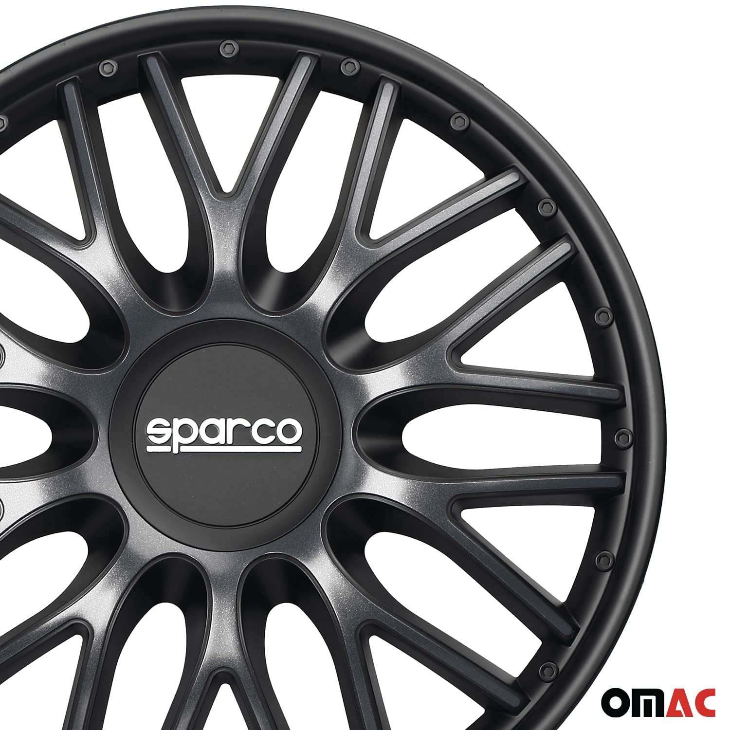 Set Sparco Copricerchi 4 Pezzi Roma 15 Pollici Grigio/Nero