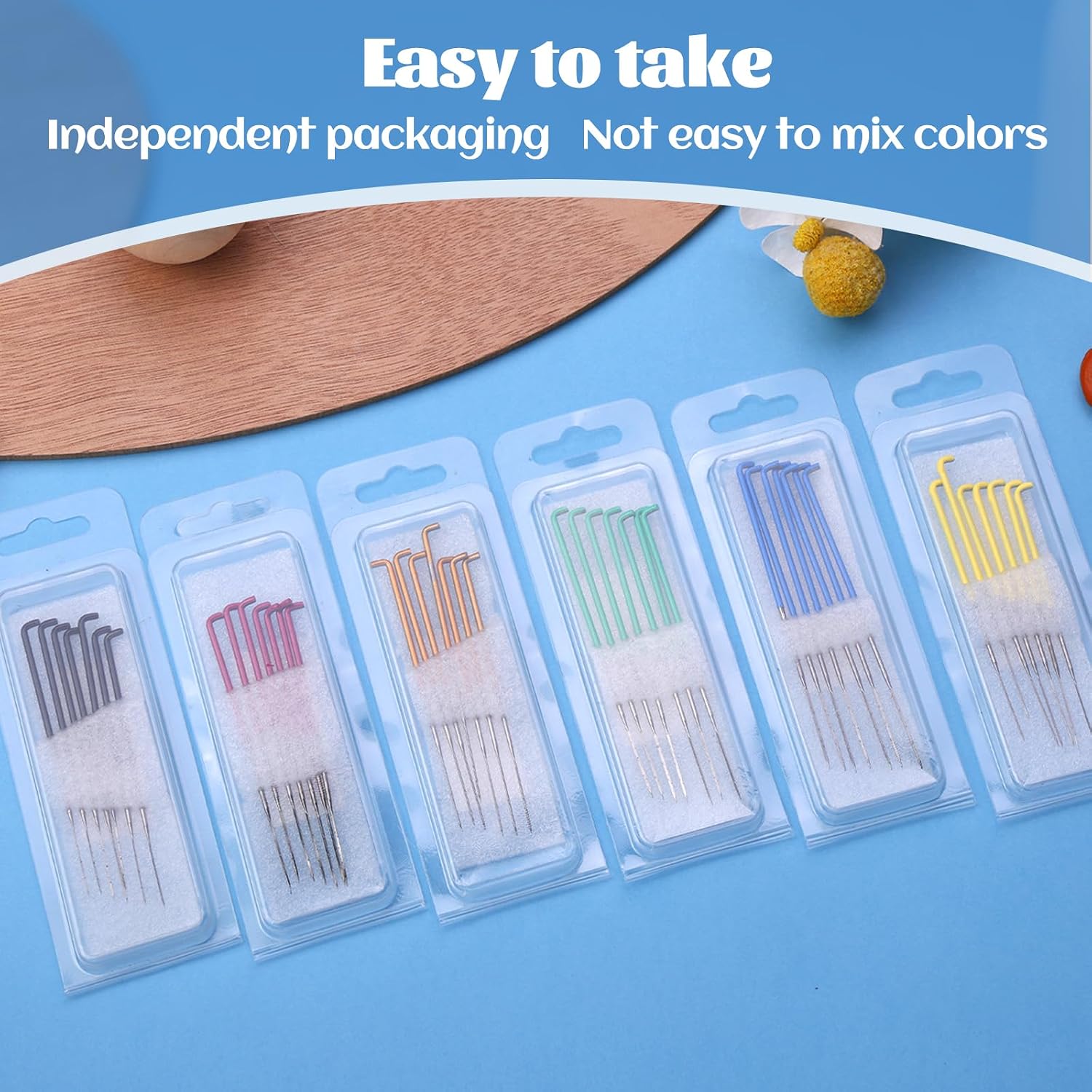 Mayboos 42 Pcs Needle Felting Needles,Wool Felting Supplies with 3 Types Star,Twisted,Triangular Felting Needles Color Coded Wool Felting Needles Tool Kit