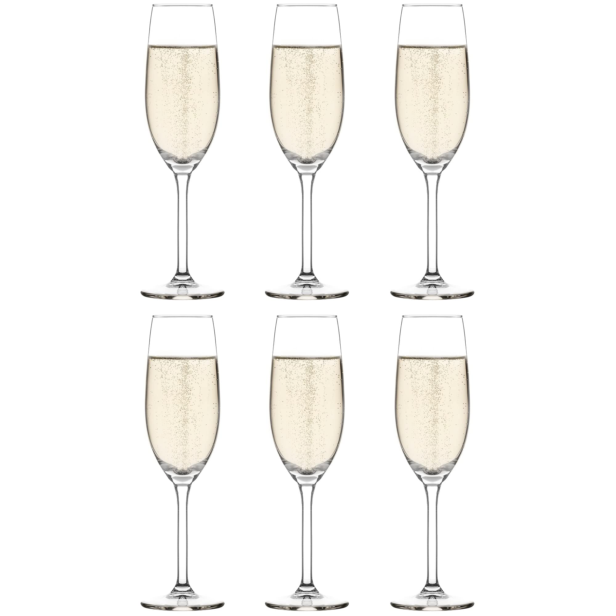 Libbey Atna Set 6 Bicchieri Da Champagne 210ml – Vetro Sottile E Trasparente, Eleganti E Lavabili In Lavastoviglie - 2