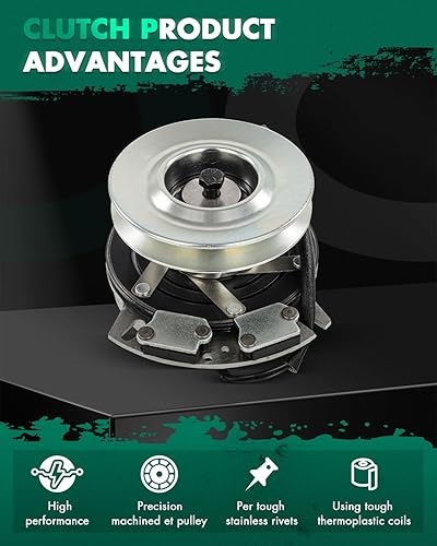 Vista 810 de SCITOO Embrague eléctrico de toma de fuerza AM119683 Compatible para Warner: 5217-35, 5217-6, 5217-7, 5217-9; para John Deere: 5217-7, AM119683