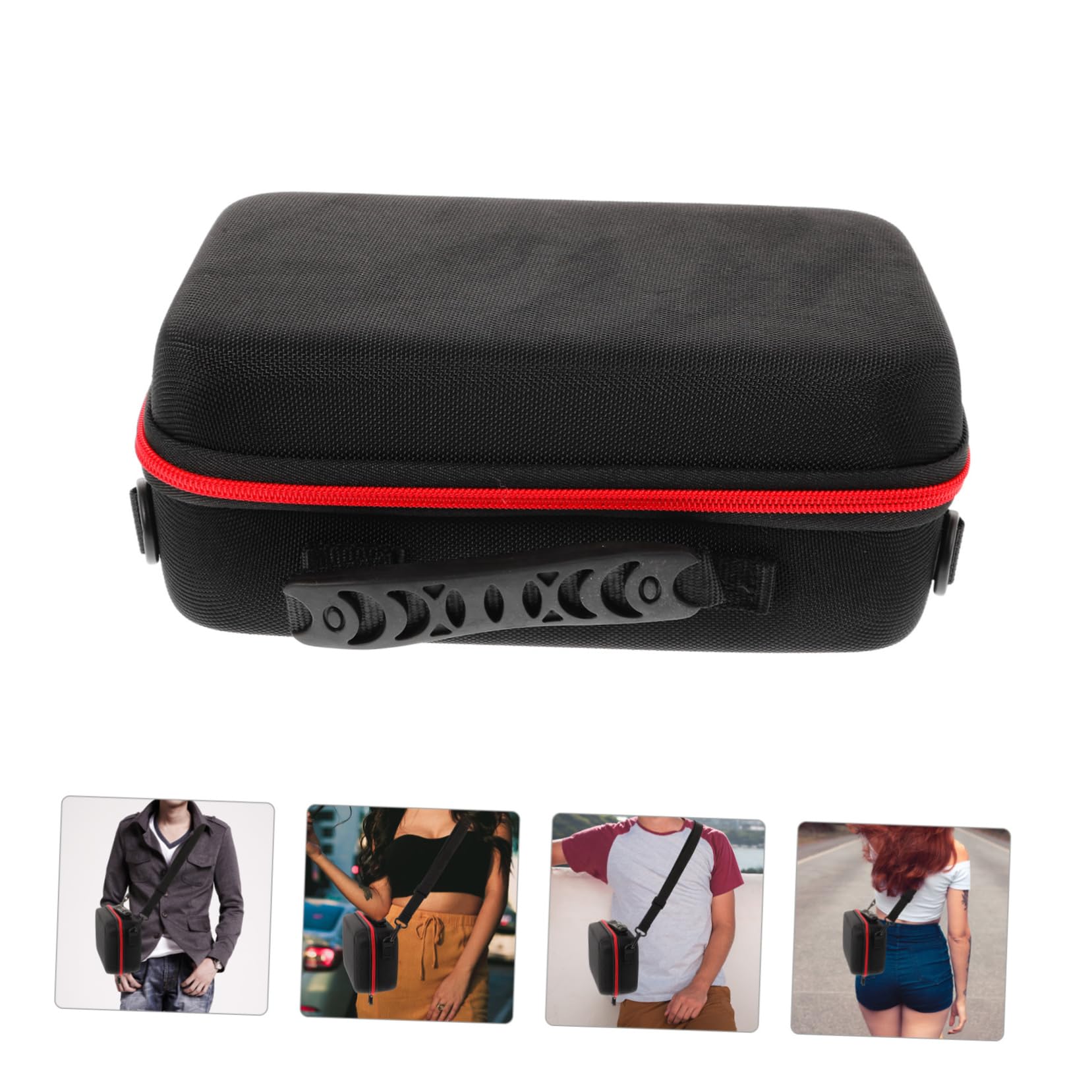 Custodia Digitale per Fotocamera Piccola con Maniglia, Nero Eva