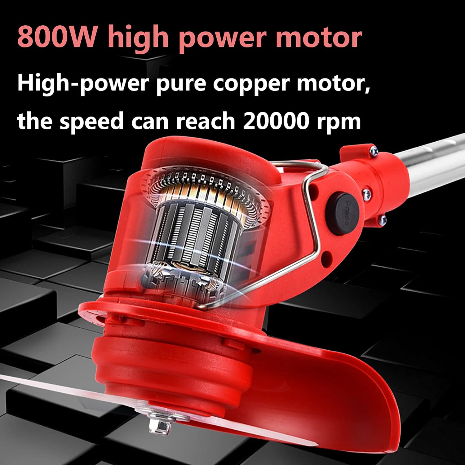 review YRCWZF 24V 800W 6000mAh Telescopic Grass Trimmer, Electric Grass Trimmer, Grass Strimmer Durable Stainless Steel Handle for Garden Lawn