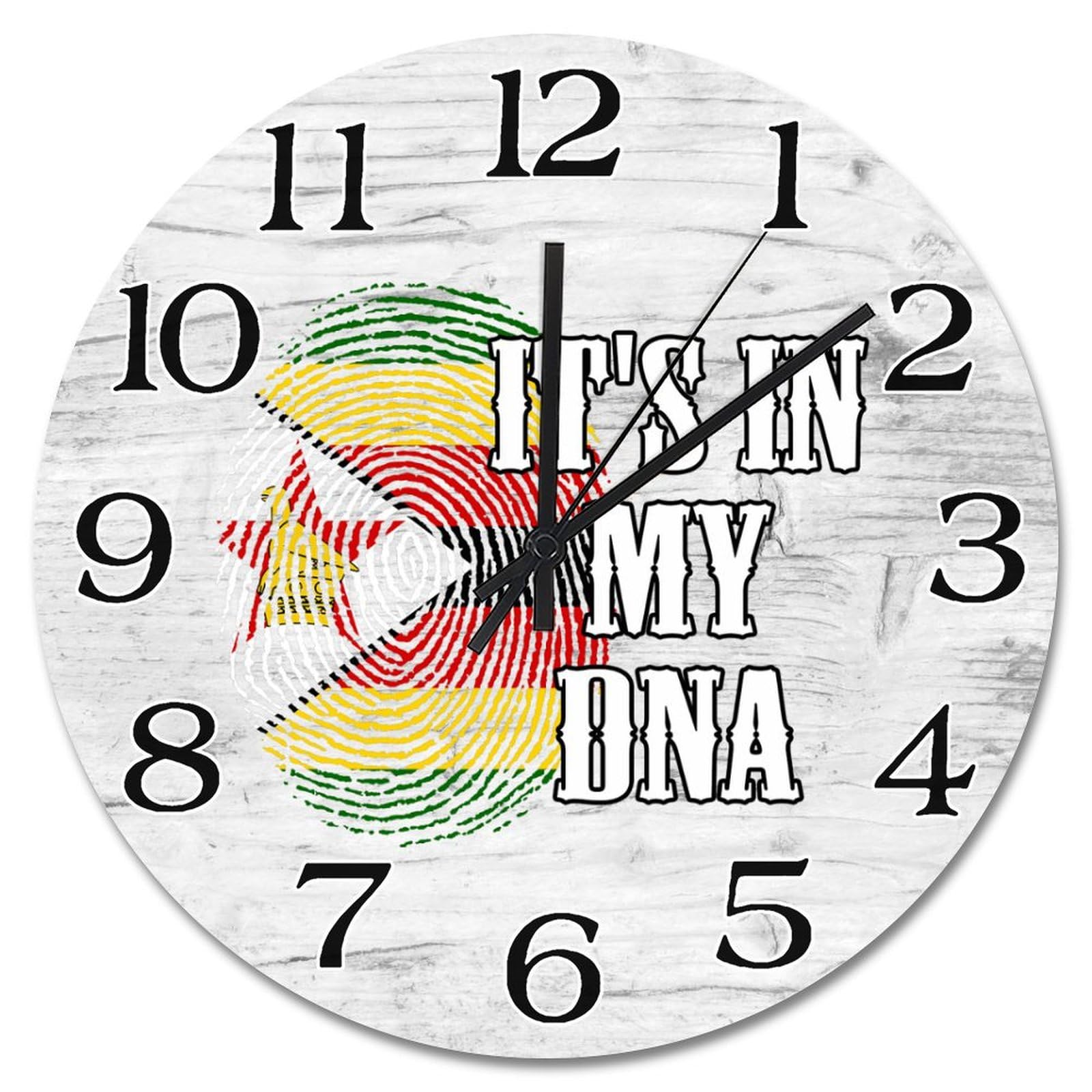 Horloge murale drapeau du Zimbabwe, idée cadeau vintage idéal