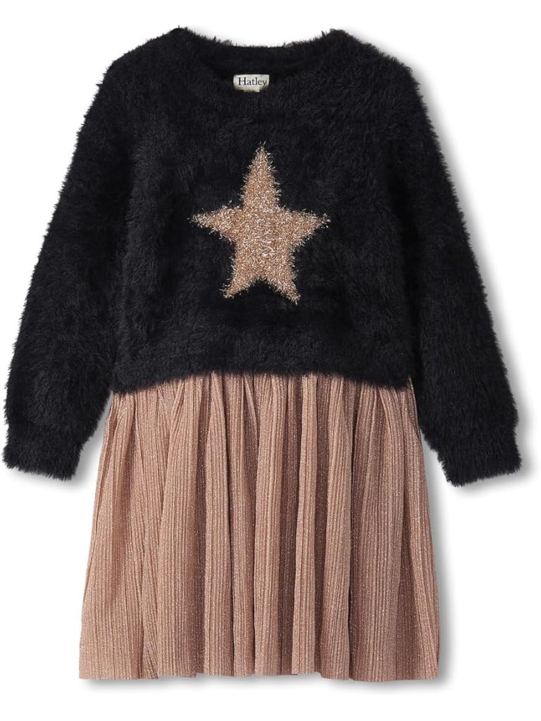 Brown Hatley Mix Media Dress (Toddler/Little Kid/Big Kid)