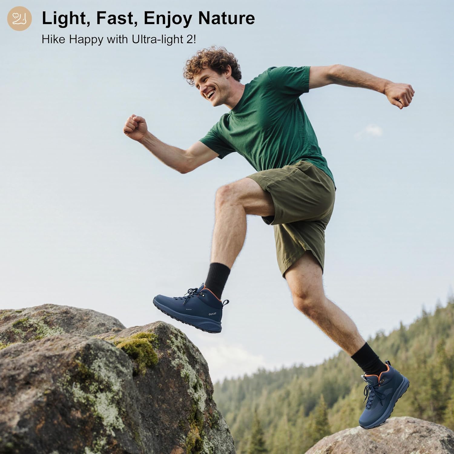 Men's Waterproof Hiking Boots Lightweight Comfortable Outdoor Walking Trail Boots Shoes - Image 6