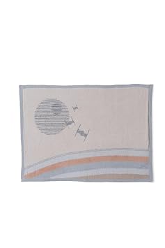 Barefoot Dreams CozyChic Star Wars Galactic Stroller Blanket, Moonwater Multi, 30"x40"
