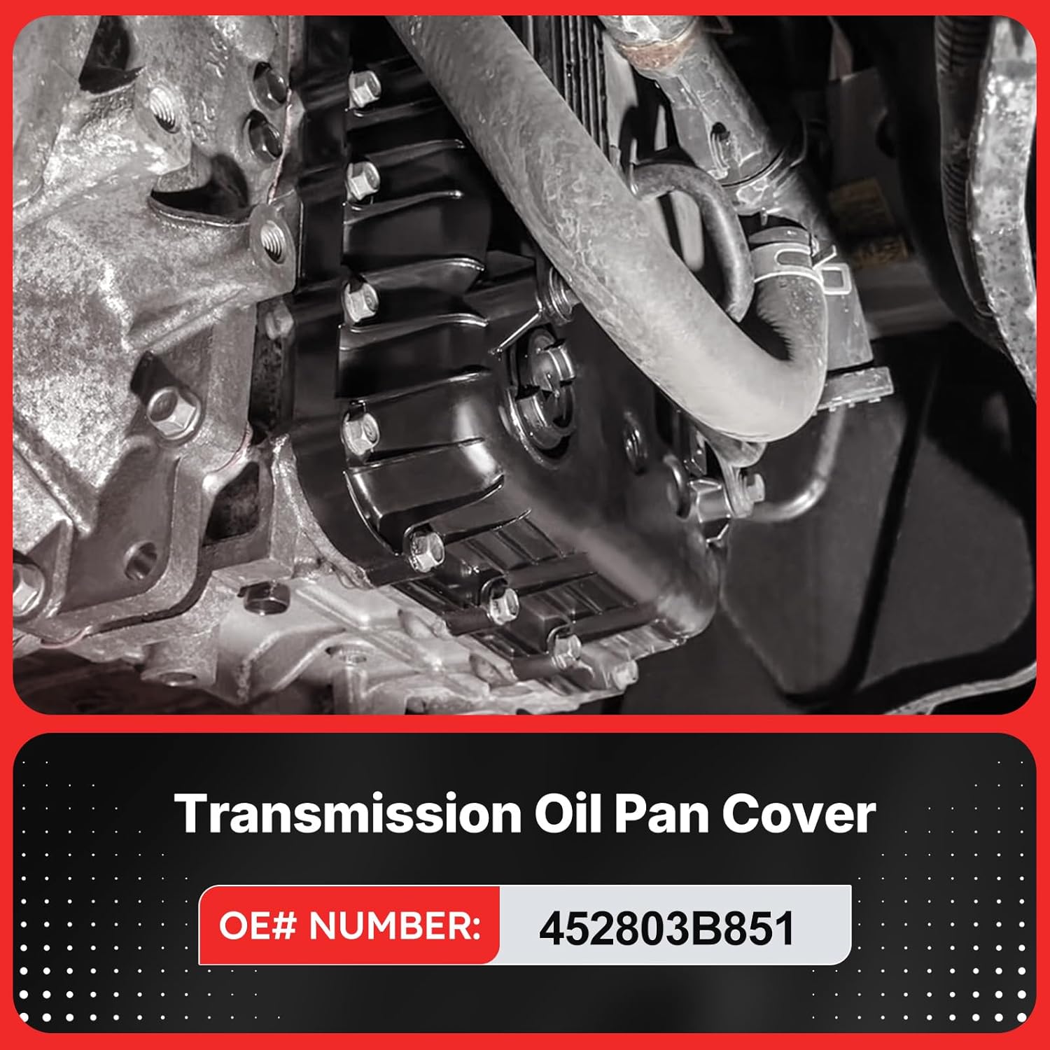 452803B851 Transmission Oil Pan Cover for Hyundai Santa Fe 2013-2018/Kia Optima 2016-2019/Sonata 2015-2017/Sorento 2016-2018/Tucson 2016-2018 (452803B851)