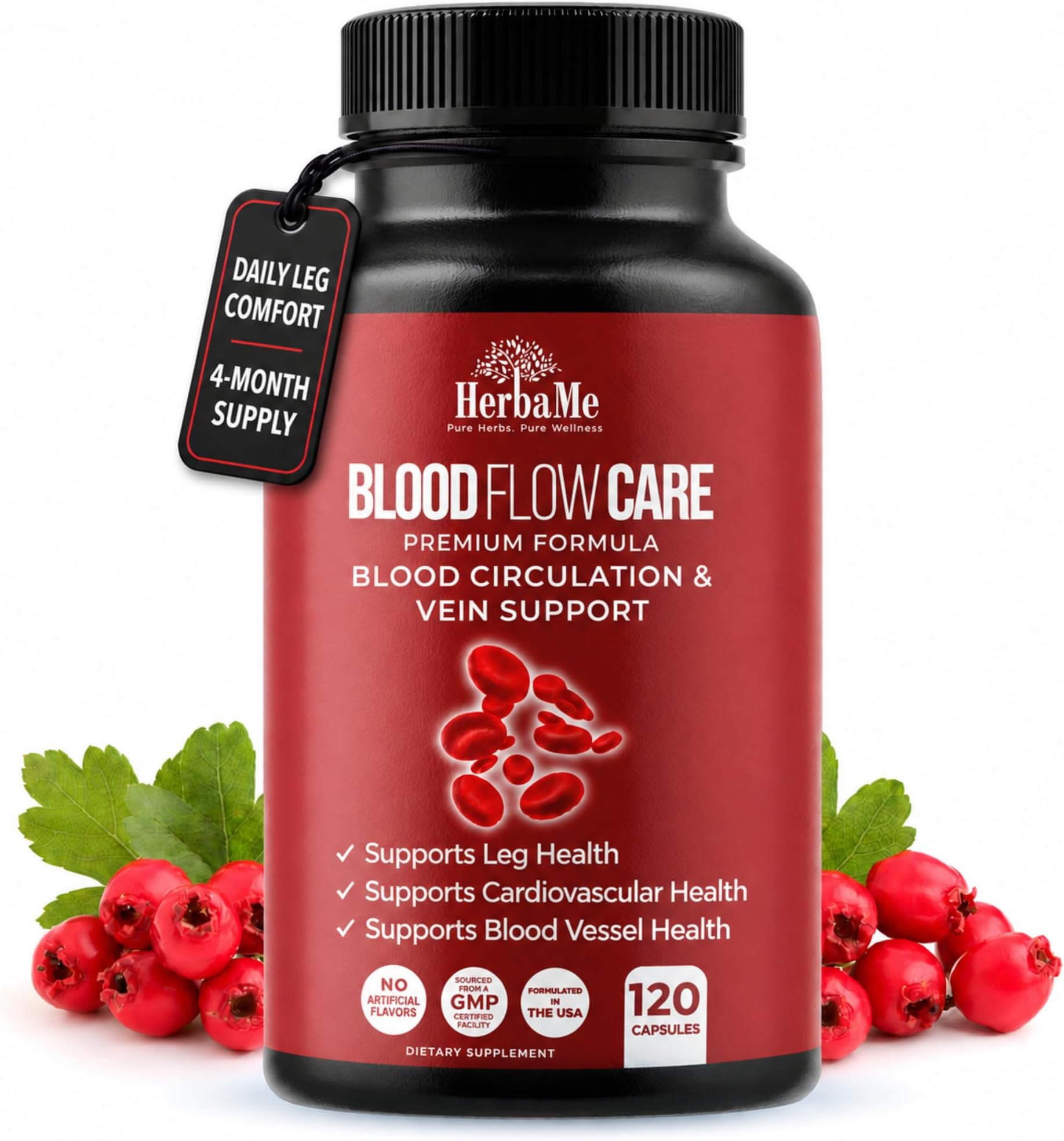 HerbaMe Blood Circulation Support Supplement 120 Capsules
