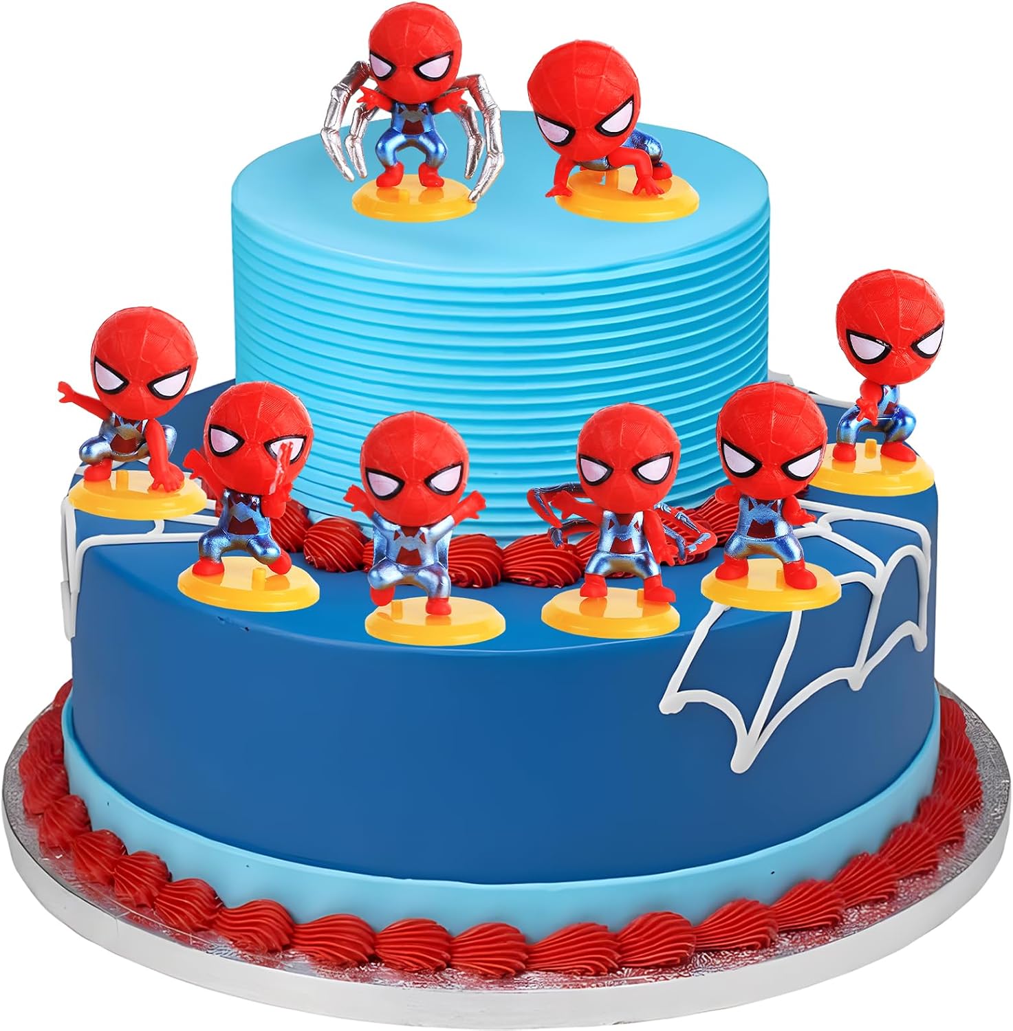 Musical Spider Man Rotate Cake Toy With Lights For Kids