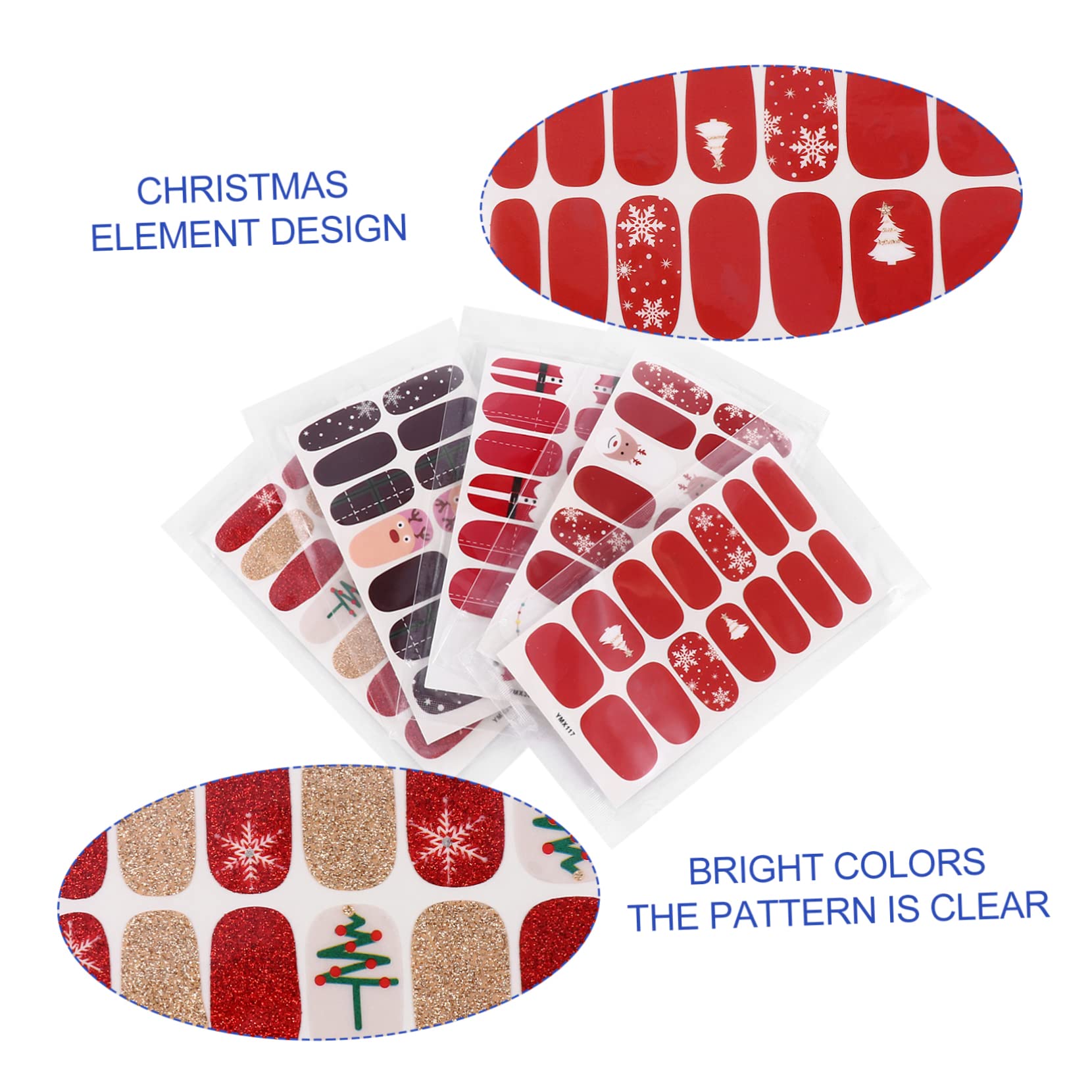 FRCOLOR 30 Fogli Adesivi Per Natalizi Decalcomanie Per Nail Art Natalizie Invernali Adesivo Per Nail Art Natalizio Adesivo Di Arte Del Di Natale Pellicola Per