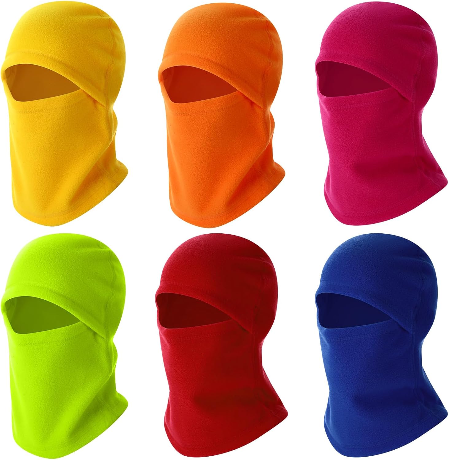 6 Pcs Ski Mask for Men Full Face Cover Winter Warm Fleece Balaclava Windproof Thermal Winter Face Mask Cover