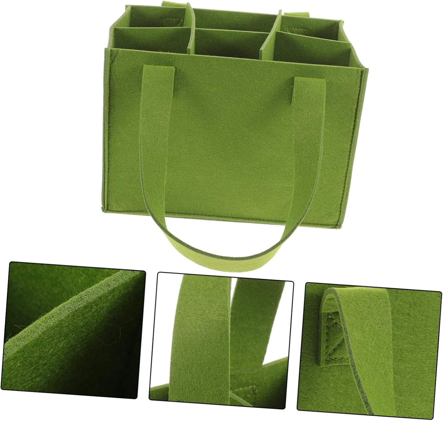 GLEAVI Felt Wine Storage Bag for Multiple Bottles Reusable Wine Carrier Divider for Parties and Holidays