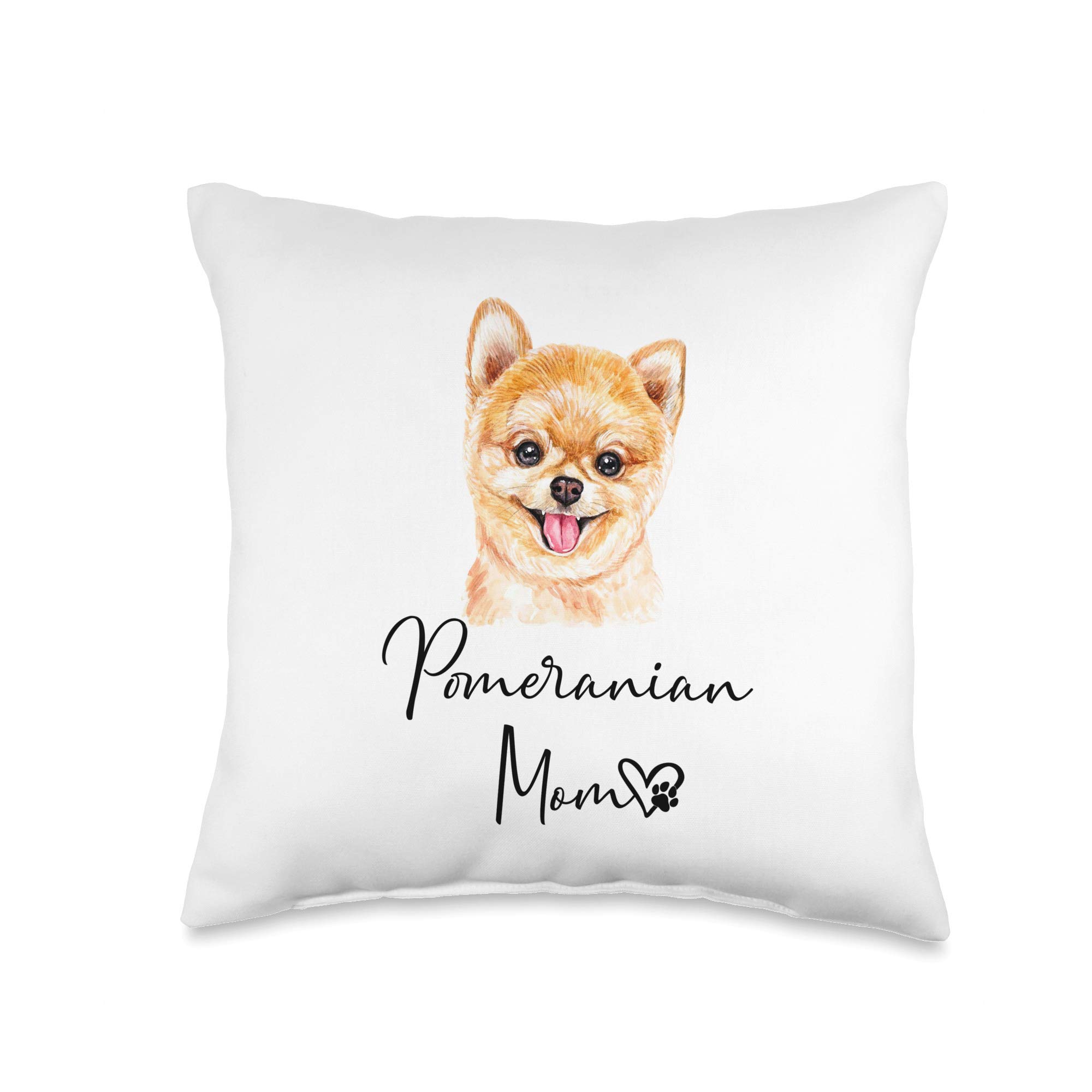 pomeranian throw pillow