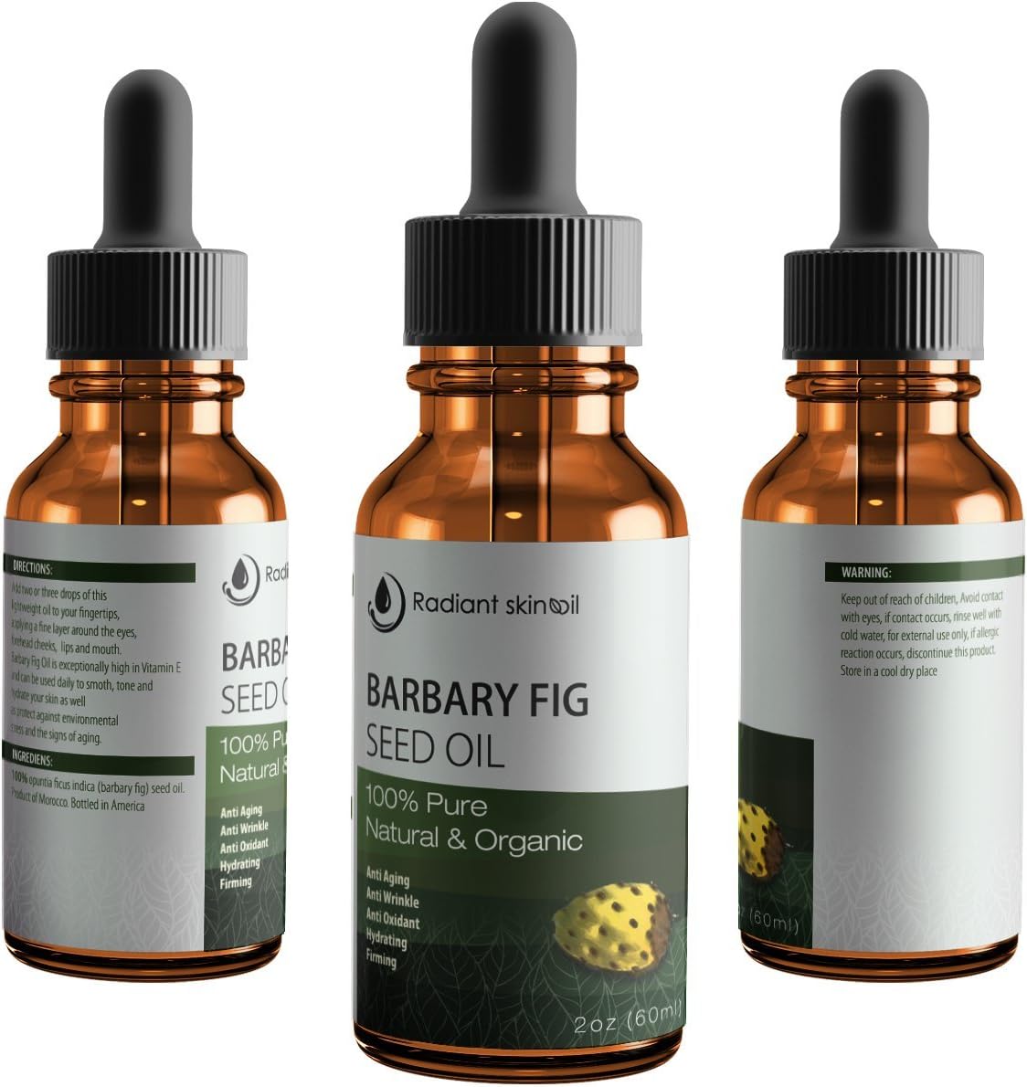 Barbary Fig Seed Oil 2oz 60ml Anti Aging 100% Pure Organic This Is Also Known As Prickly Pear Seed Oil From Morocco