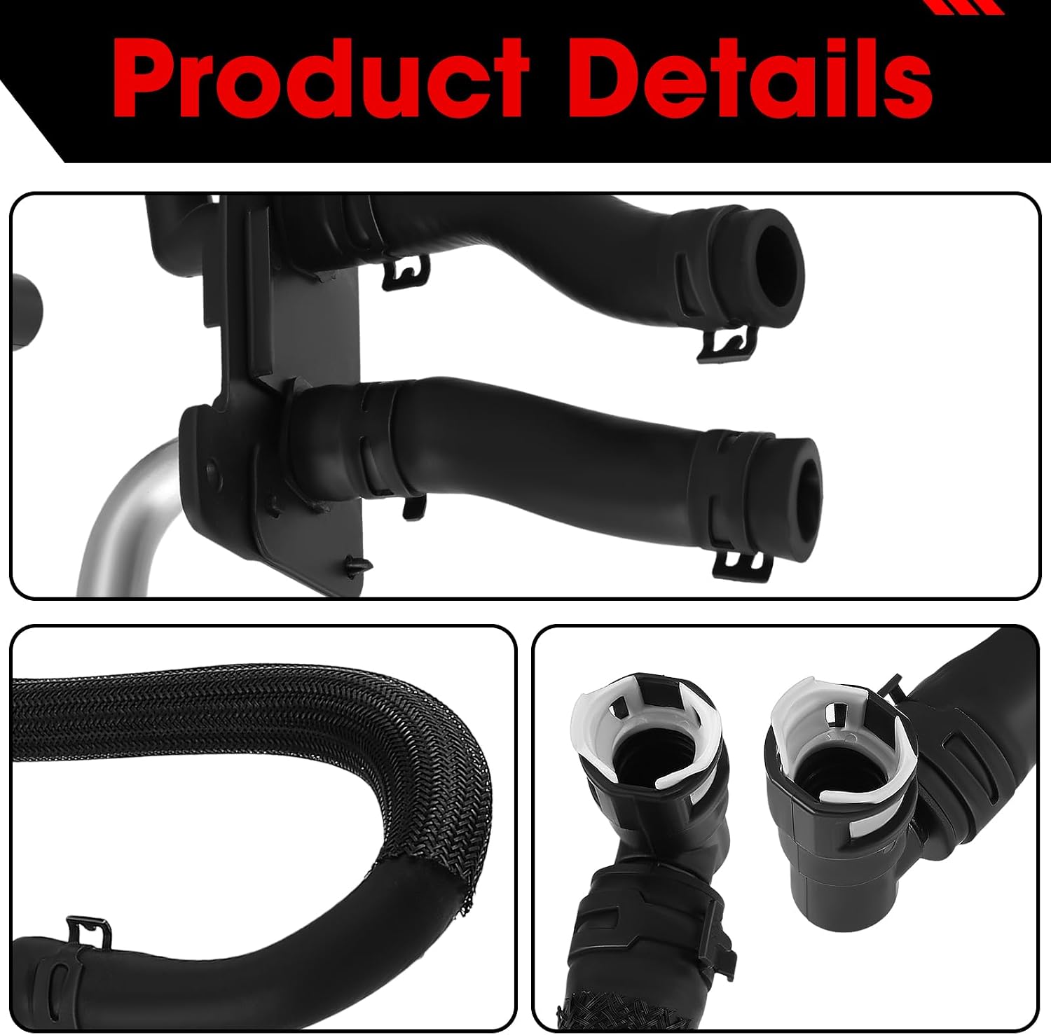55038032AK Heater Hose Set Assembly Compatible with Jeep Grand Cherokee 5.7L V8 2011-2017, Compatible with Dodge Durango 2011-2014, Replace OE 55038032AE