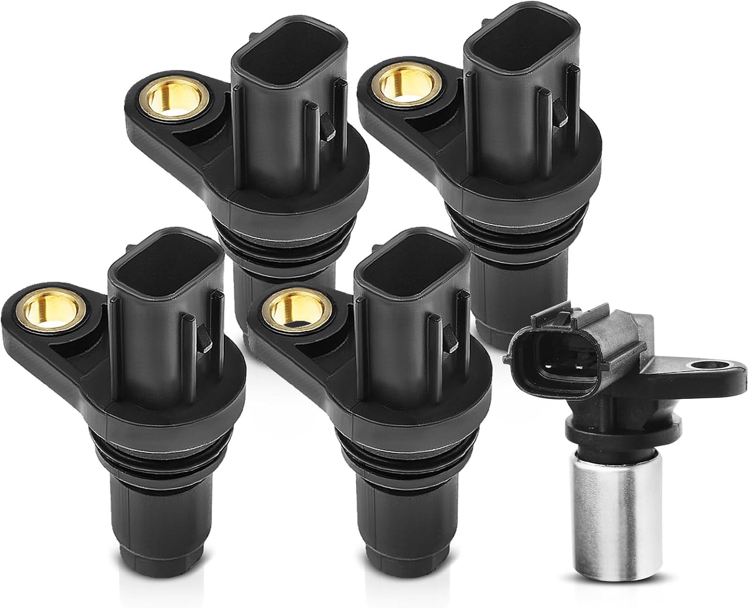 A-Premium 5-PC Engine Camshaft Crankshaft Position Sensor Compatible with Lexus GS450h 2007-2008 & Toyota Sequoia 2008, 3.5L 4.7L, Replace# 90919A0001, 9008005060