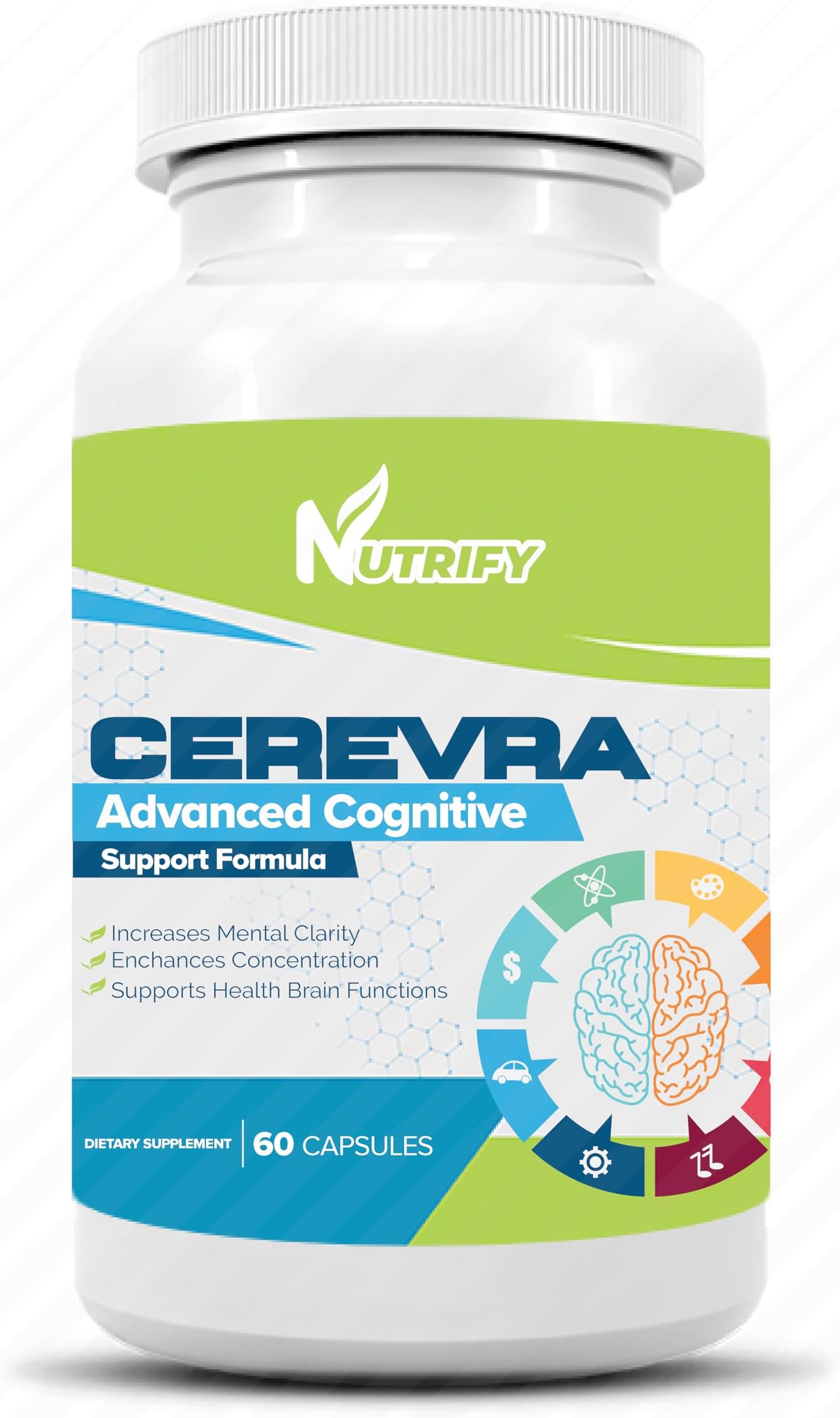 Generic Cerevra - Powerful Nootropic, Highest Absorption, GMO Free, Made in USA, 60 Count (Pack of 1)