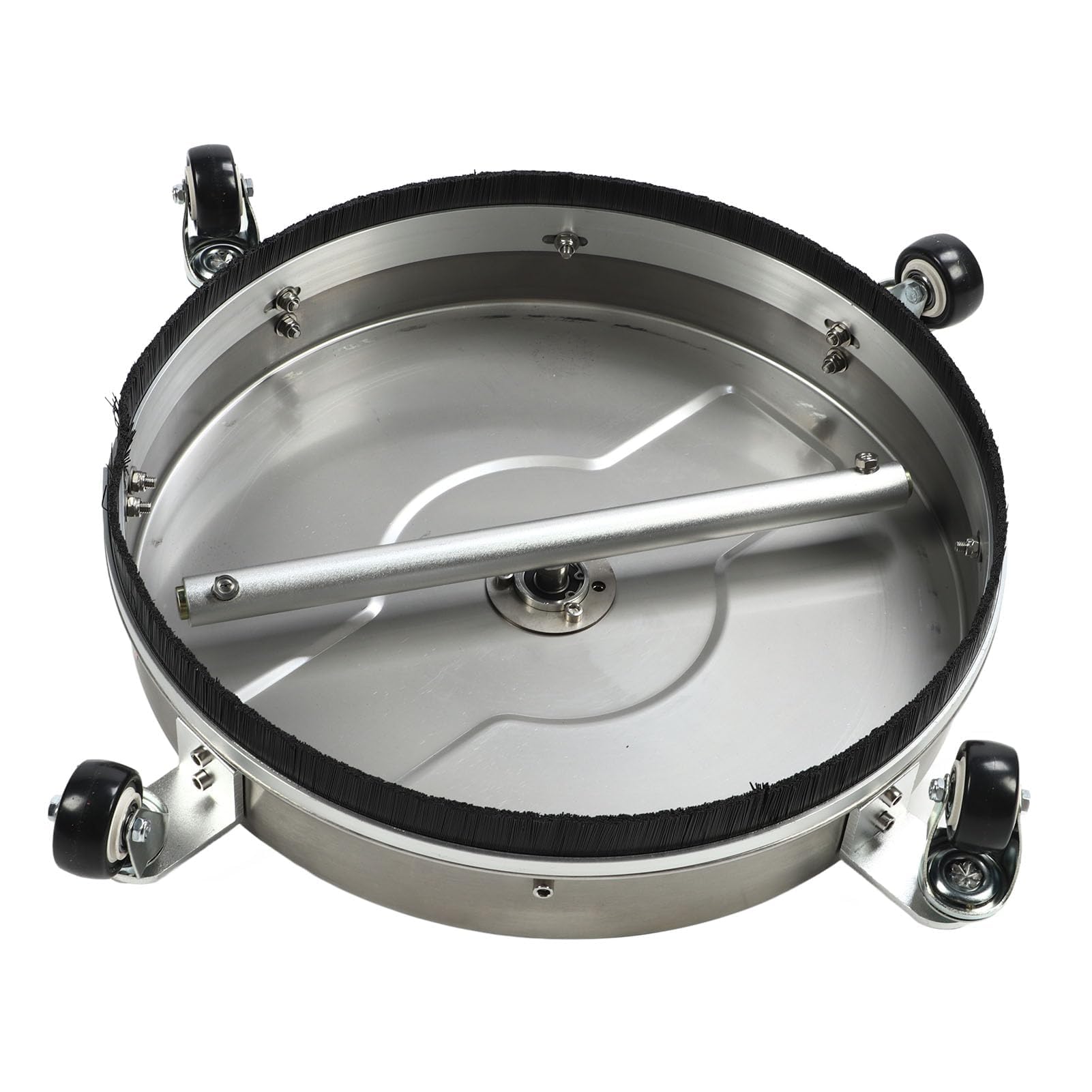 Limpiador de Superficies con Lavadora a Presión con 4 Ruedas, Limpiador de Pisos Resistente con Enchufe Rápido de 1/4 de Pulgada con 2 Tubos de Extensión Limpiador de Patios de