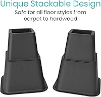 Vista 15 de Vive Bed Risers Heavy Duty (4 Pack - 5 Inch) - Furniture Lifts Risers for Couch, Table, Desk, Chair & Dorm Bed Risers for Bed Frame - Leg Elevator
