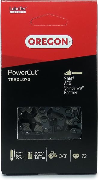 Chaîne de tronçonneuse Oregon PowerCut 50 cm, 3/8", 1,6 mm, 72 maillons