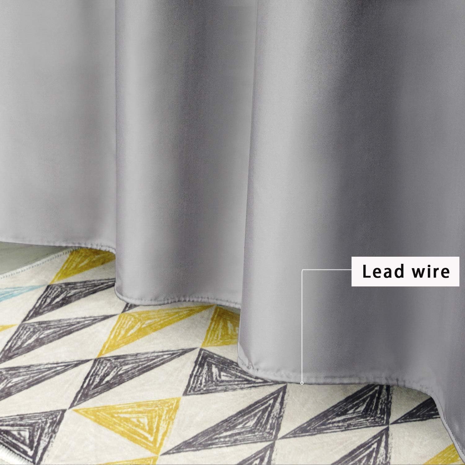 Fabric Shower Curtain with Window. UFRIDAY Shower Curtain Grey and